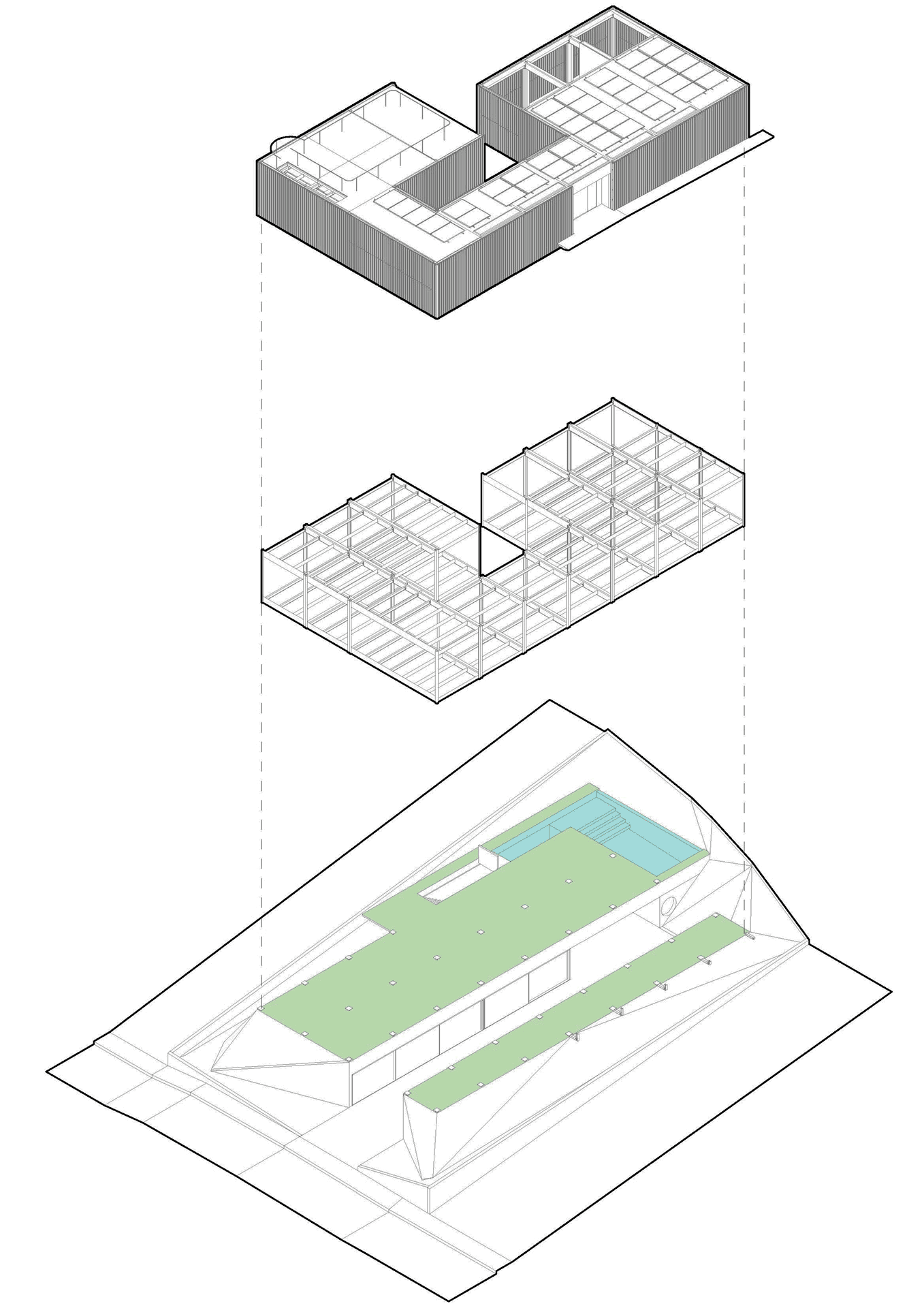 03. CASA ESTUDIO LAM_ AXONOMÉTRICA